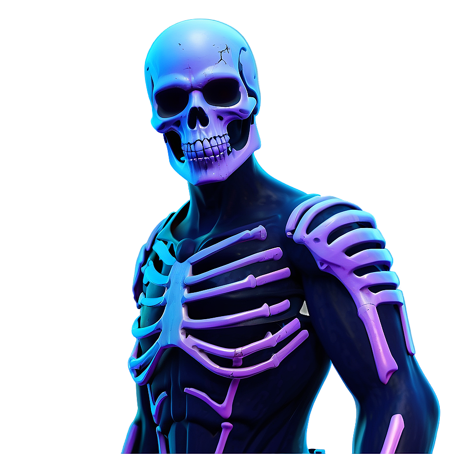 Glowing Purple Skull Trooper Graphic Png Syi18 PNG Image