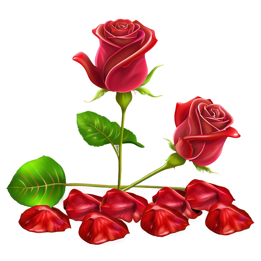 Glowing Rose Petals Png Iad4 PNG Image