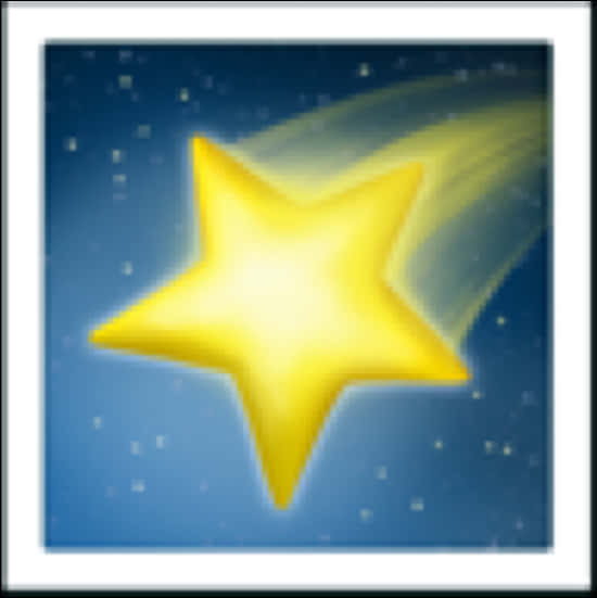 Glowing Shooting Star Illustration PNG Image