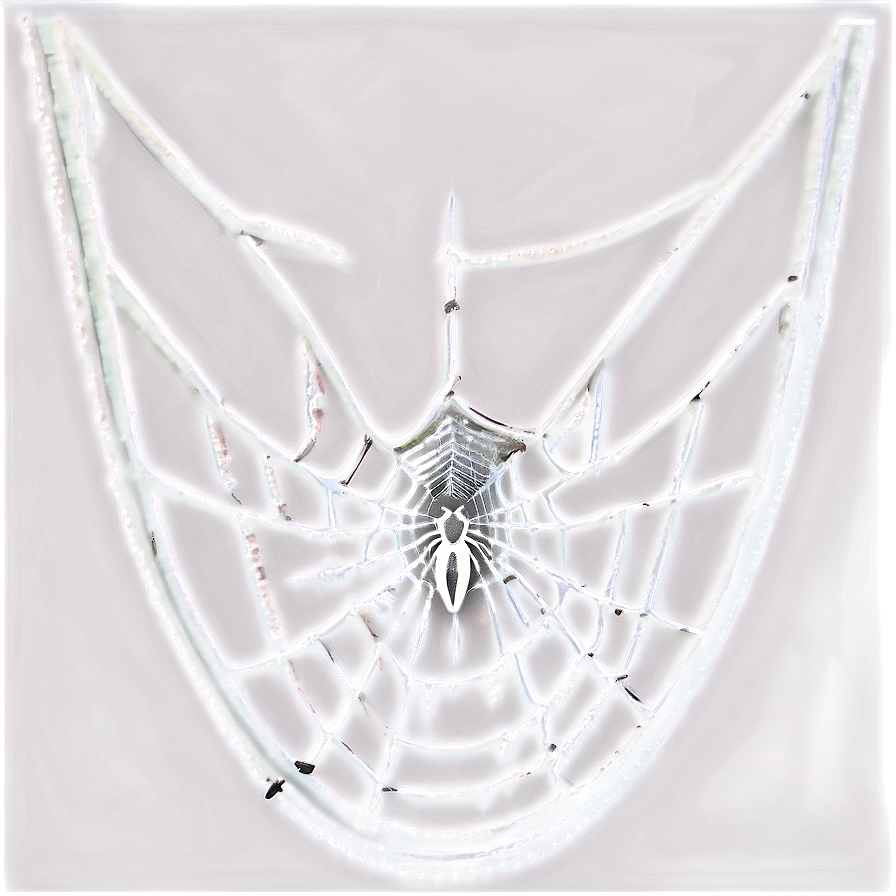 Glowing Spider Web Artwork PNG Image