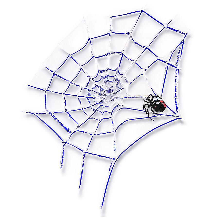 Glowing Spider Web Artwork PNG Image