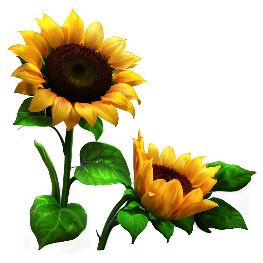 Glowing Sunflower Png Alm46 PNG Image