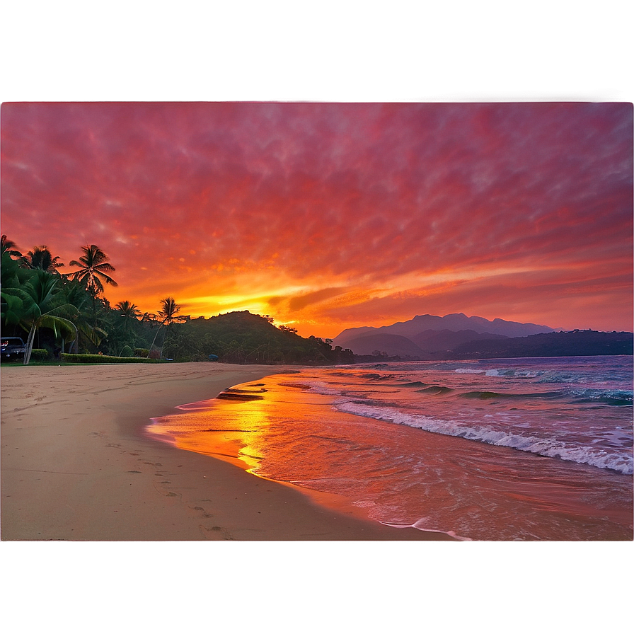 Glowing Sunset Over Sea Png 05212024 PNG Image