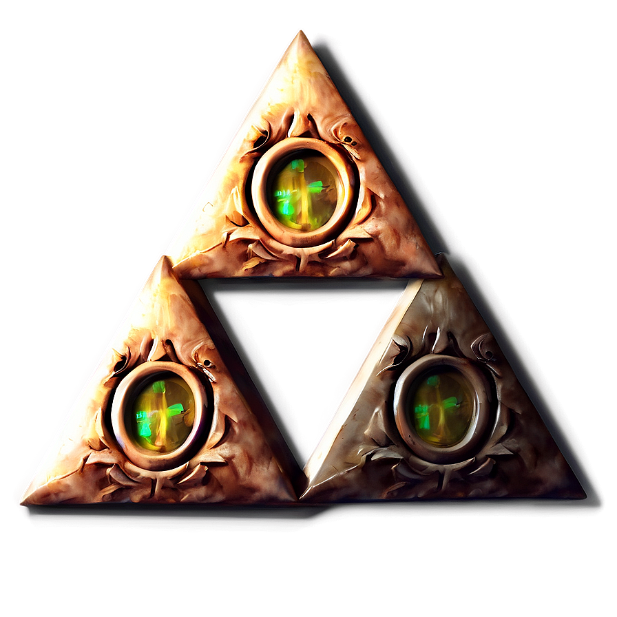 Glowing Triforce Art Png Fvo PNG Image