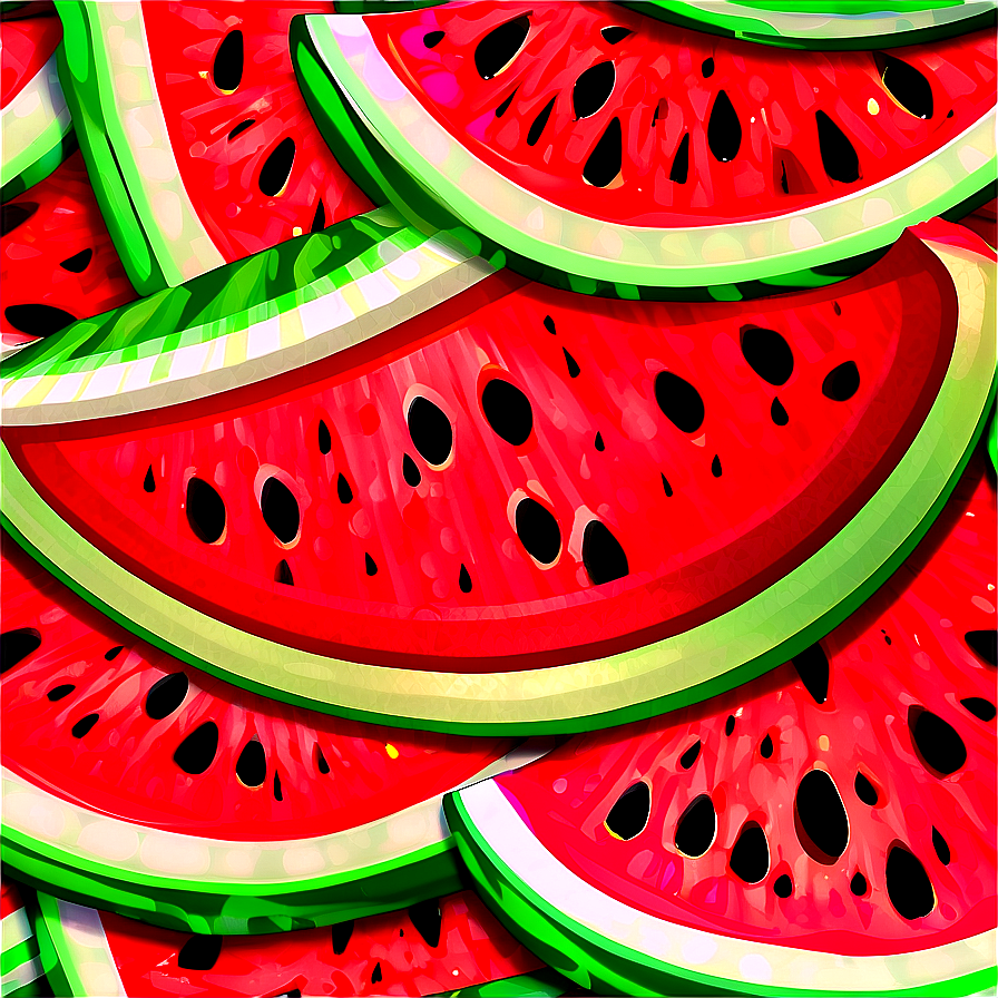 Glowing Watermelon Slice Png 06132024 PNG Image