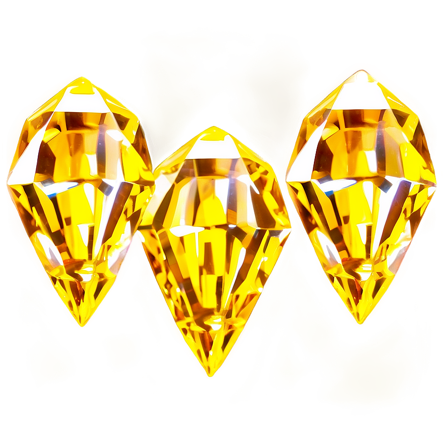 Glowing Yellow Diamond Asset Png Ckd PNG Image