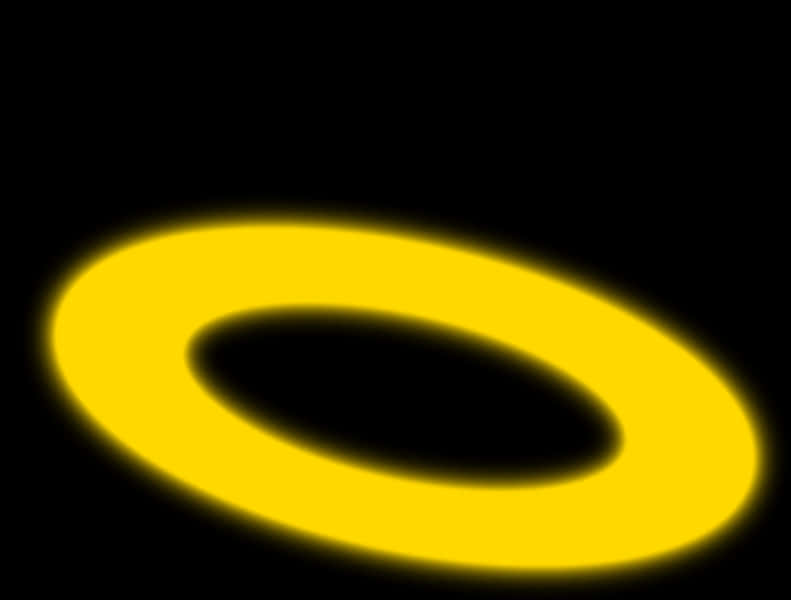 Glowing Yellow Ring Vector PNG Image