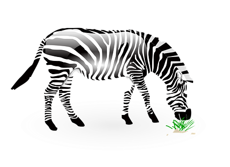 Glowing Zebra Artwork PNG Image