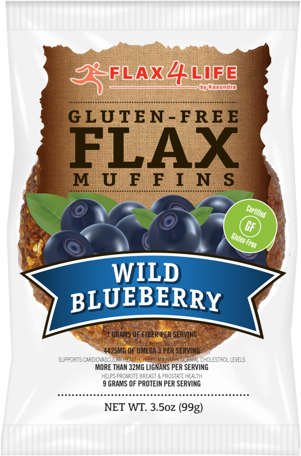 Gluten Free Blueberry Flax Muffins Package PNG Image