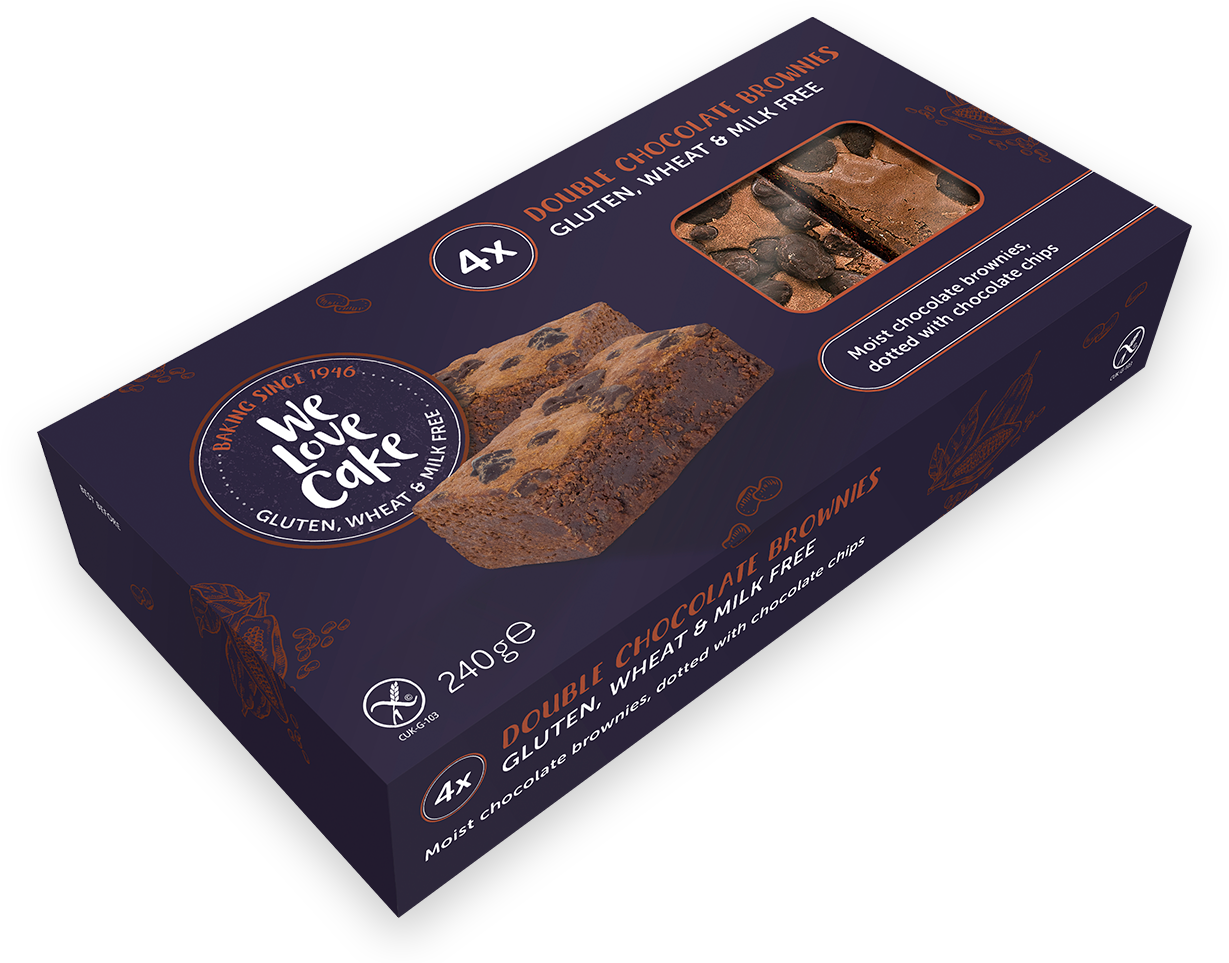 Gluten Free Double Chocolate Brownies Packaging PNG Image