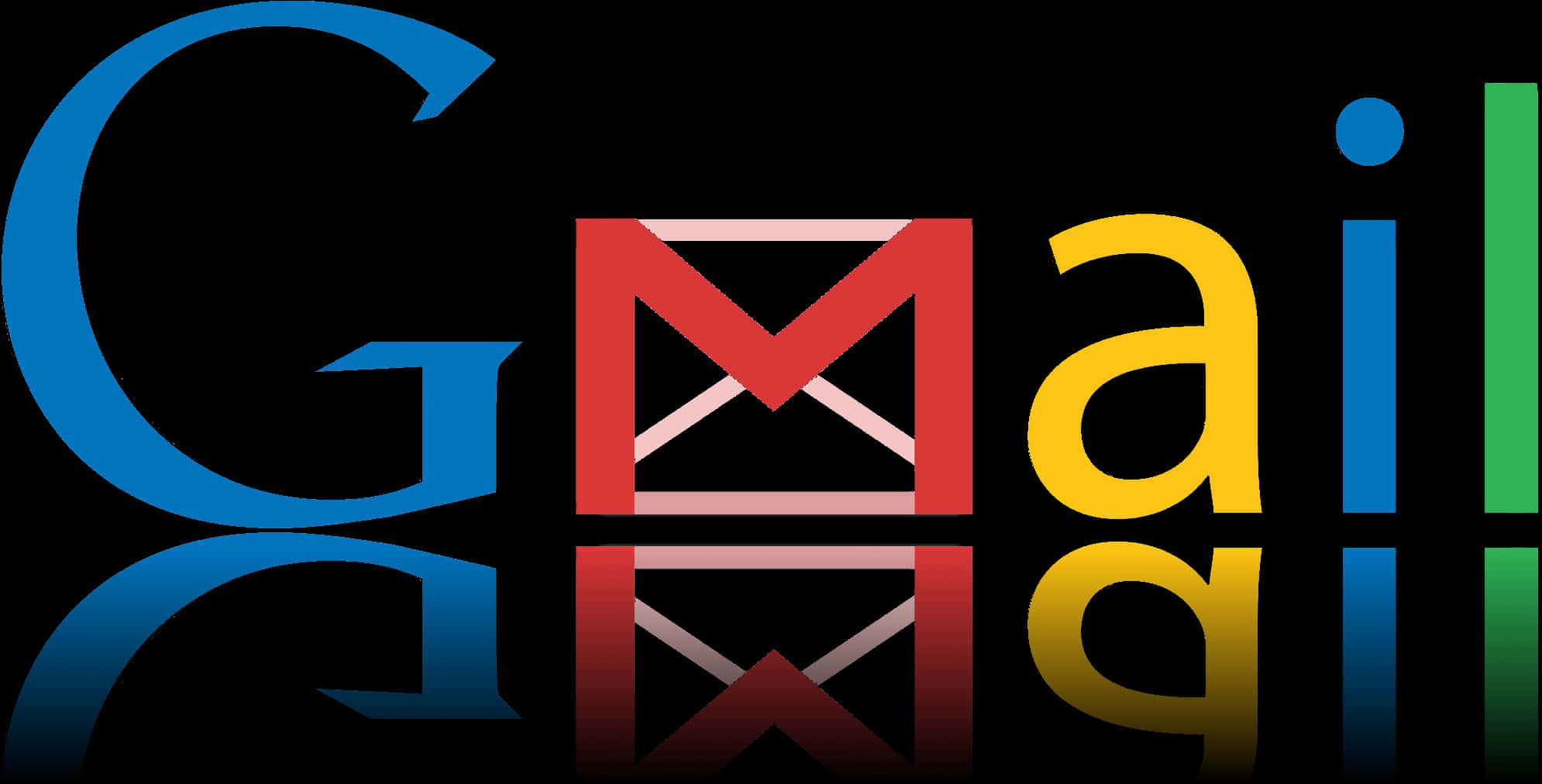 Gmail Logo Reflection PNG Image