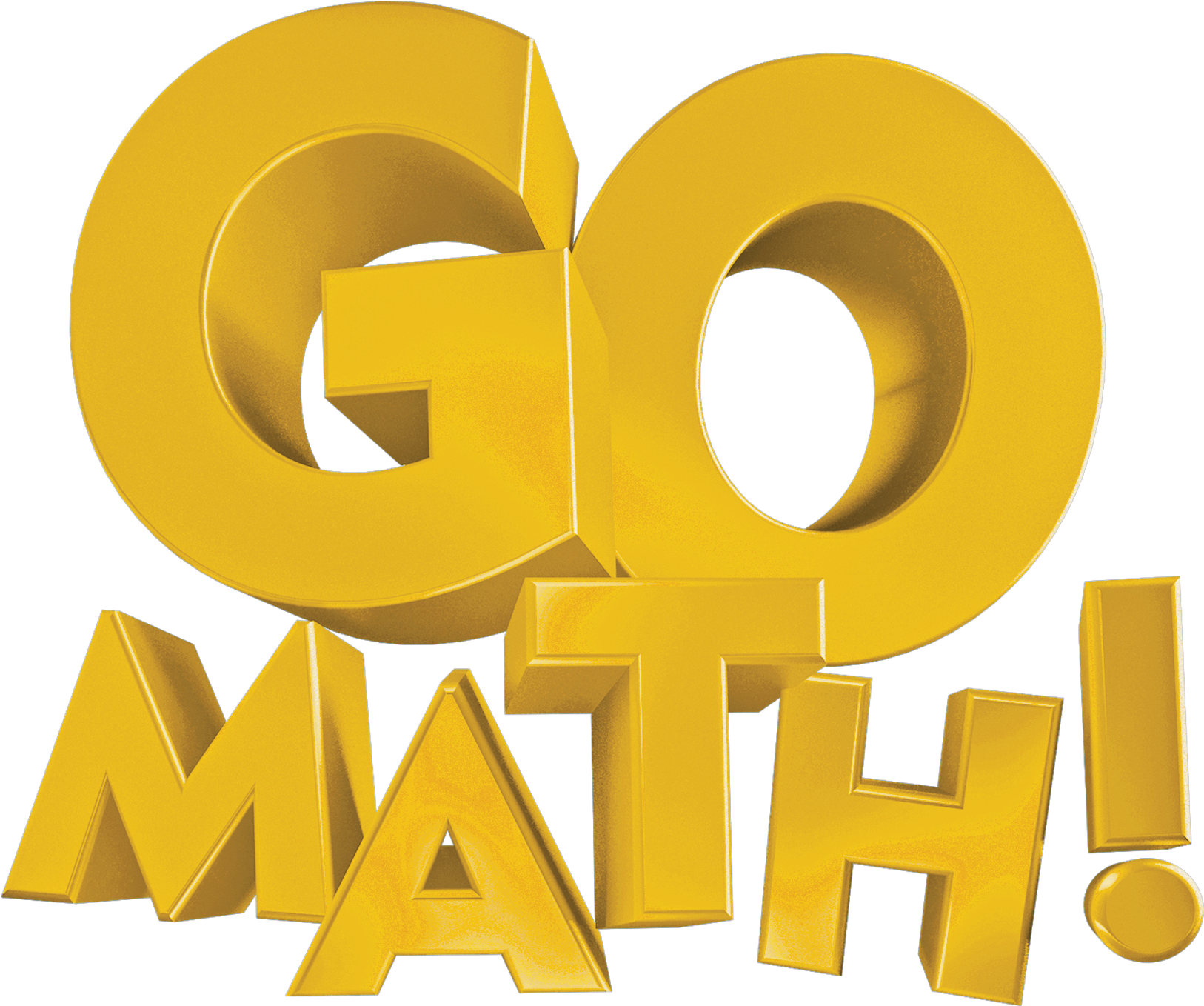 Go Math3 D Text Logo PNG Image