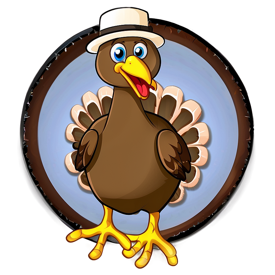 Gobble Gobble Turkey Cartoon Png Ppf PNG Image