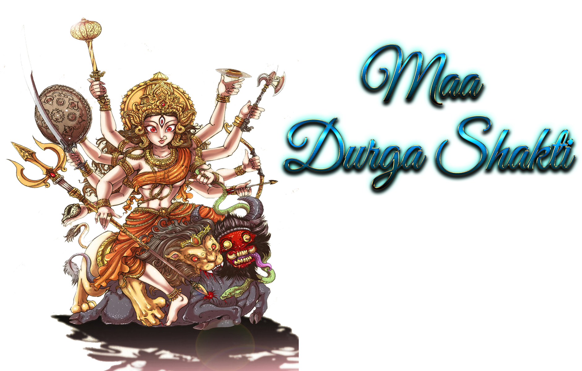 Goddess Durga Shakti Illustration PNG Image