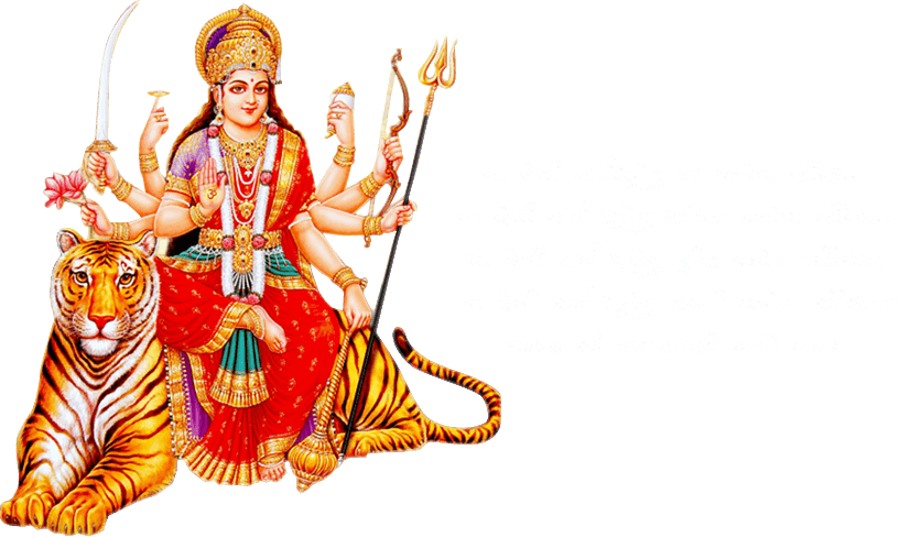 Goddess Durgaon Tiger PNG Image