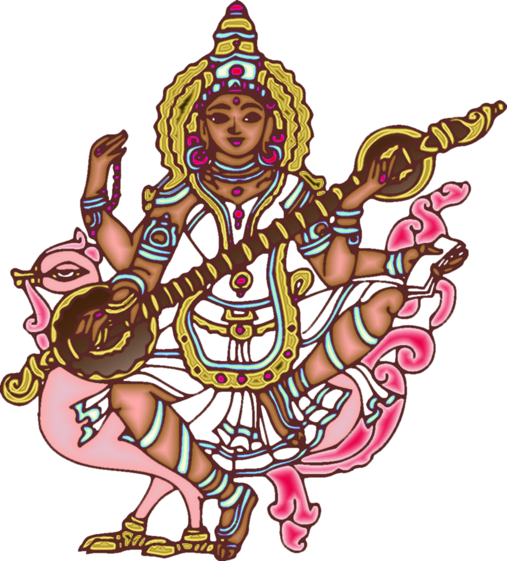 Goddess_ Saraswati_ Illustration.png PNG Image