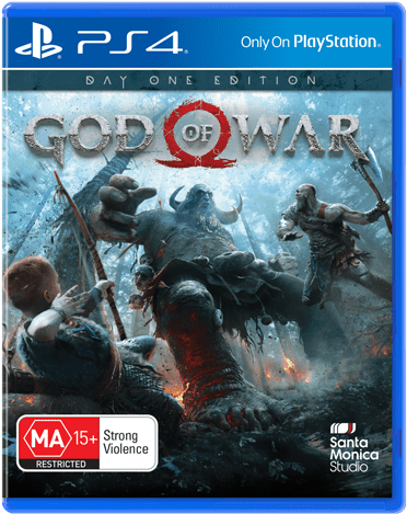 Godof War P S4 Day One Edition Cover Art PNG Image