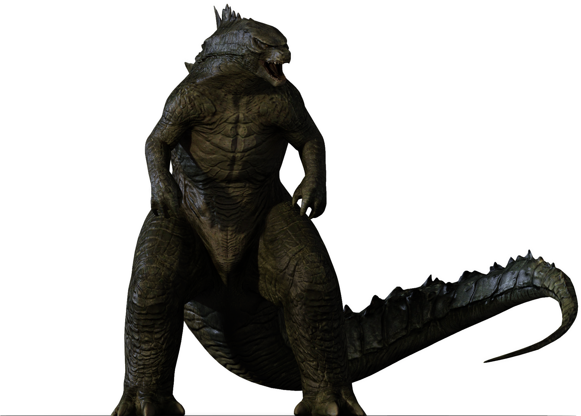 Godzilla3 D Model Pose PNG Image