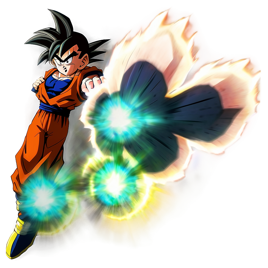 Gohan's Ki Blast Barrage Png 06112024 PNG Image