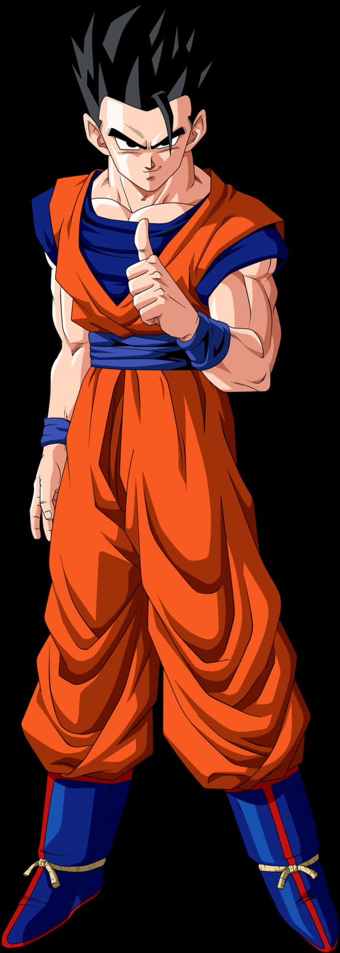 Gohan Thumbs Up Pose PNG Image