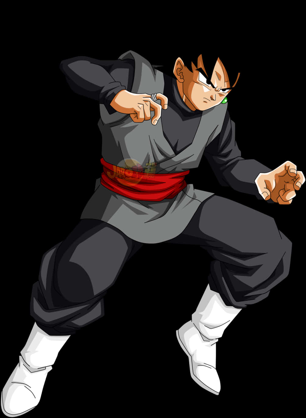 Goku_ Black_ Action_ Pose PNG Image