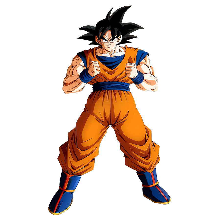 Goku Determined Stand Png 10 PNG Image