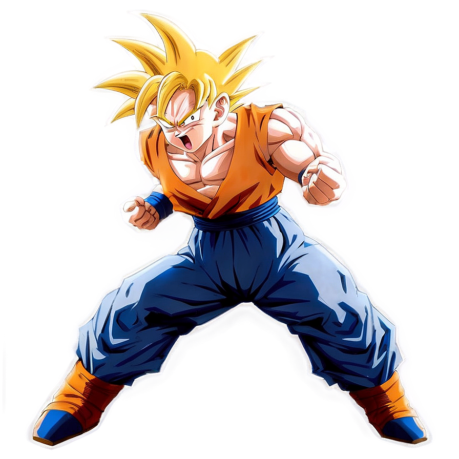 Goku Hair Dynamic Pose Png 69 PNG Image