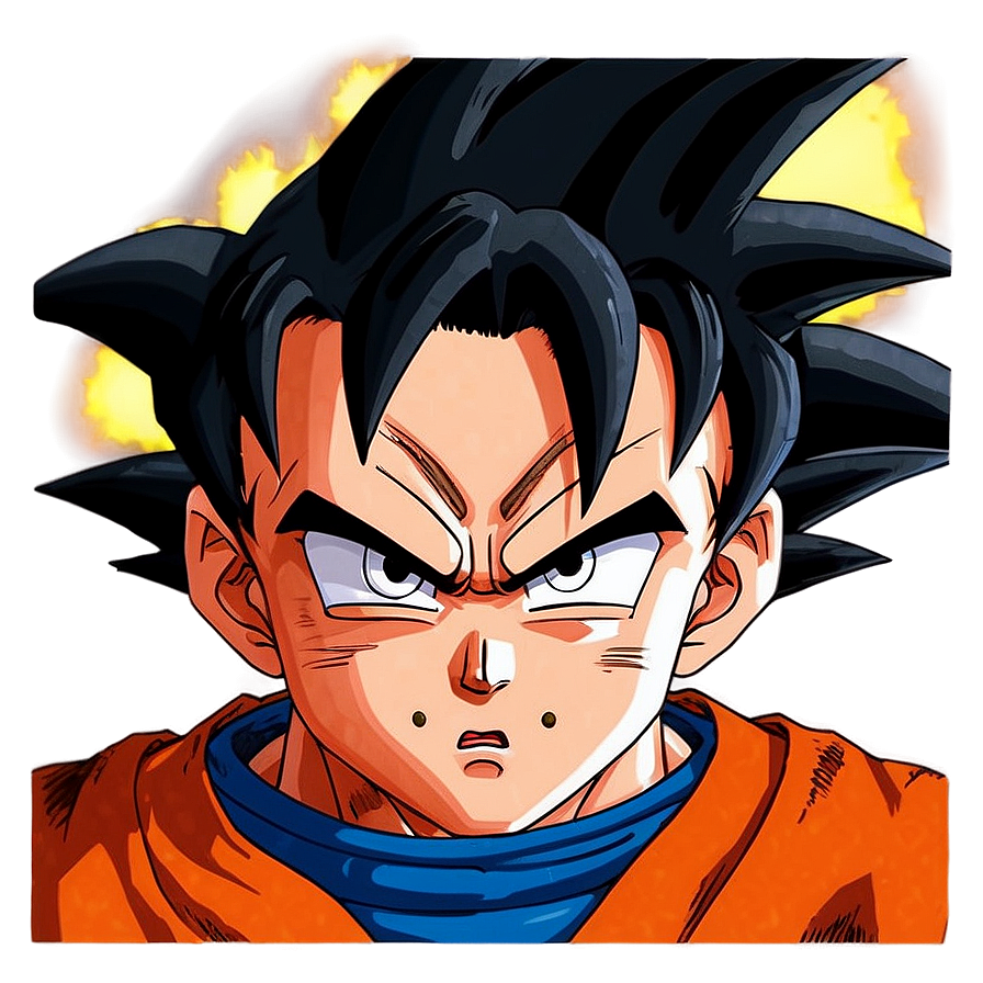 Goku Manga Intense Look Png Tpo PNG Image