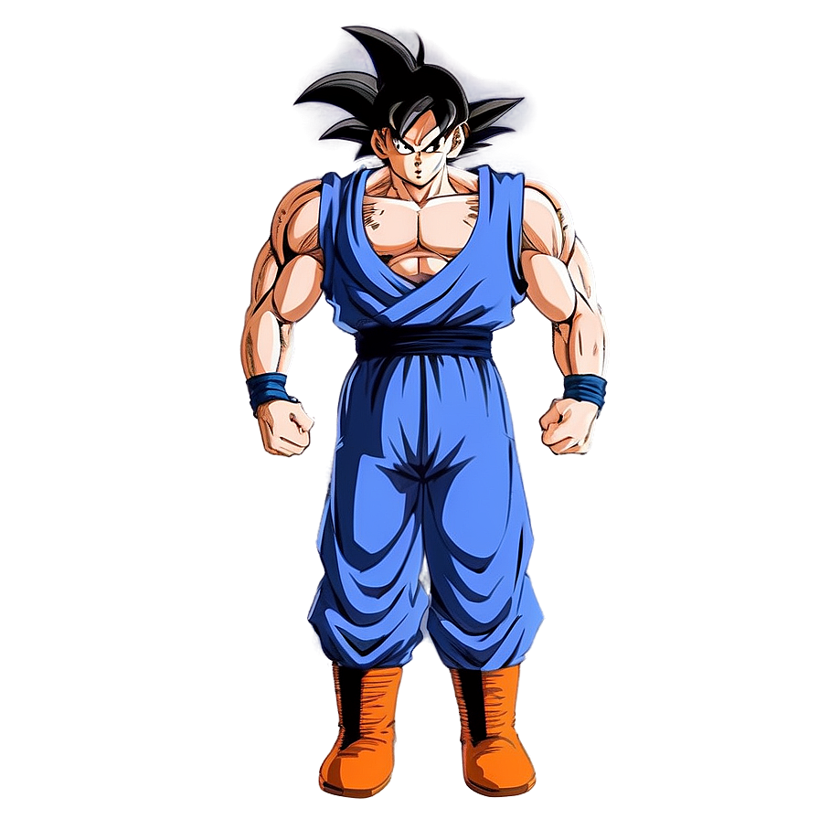 Goku Muscular Stance Png 40 PNG Image