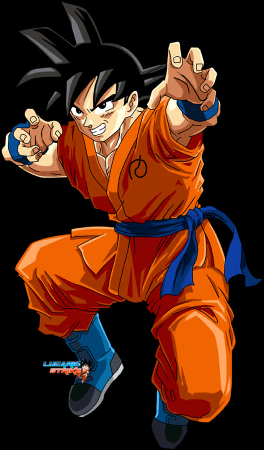 Goku Readyfor Battle PNG Image