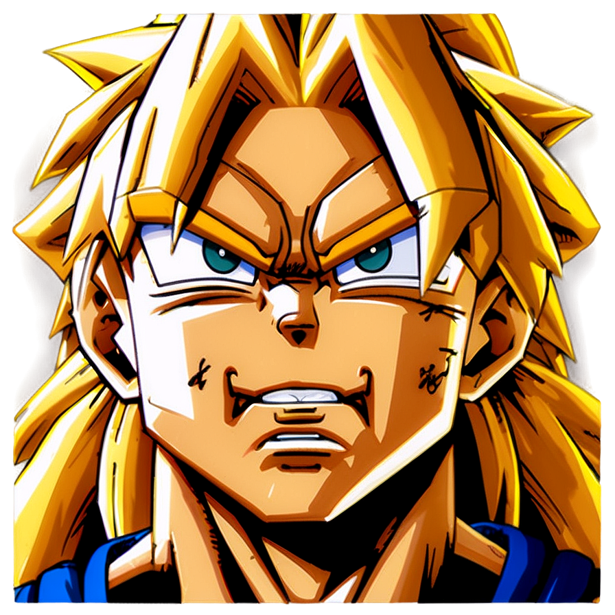 Goku Ssj3 Determined Face Png Dkx20 PNG Image