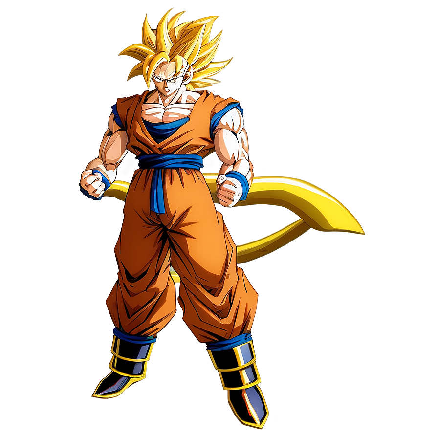 Goku Ssj3 In A Powerful Stance Png Eae31 PNG Image