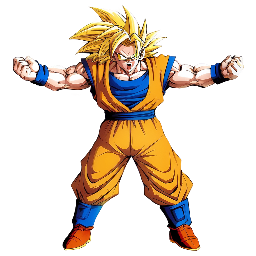 Goku Ssj3 Power Release Png Naq PNG Image