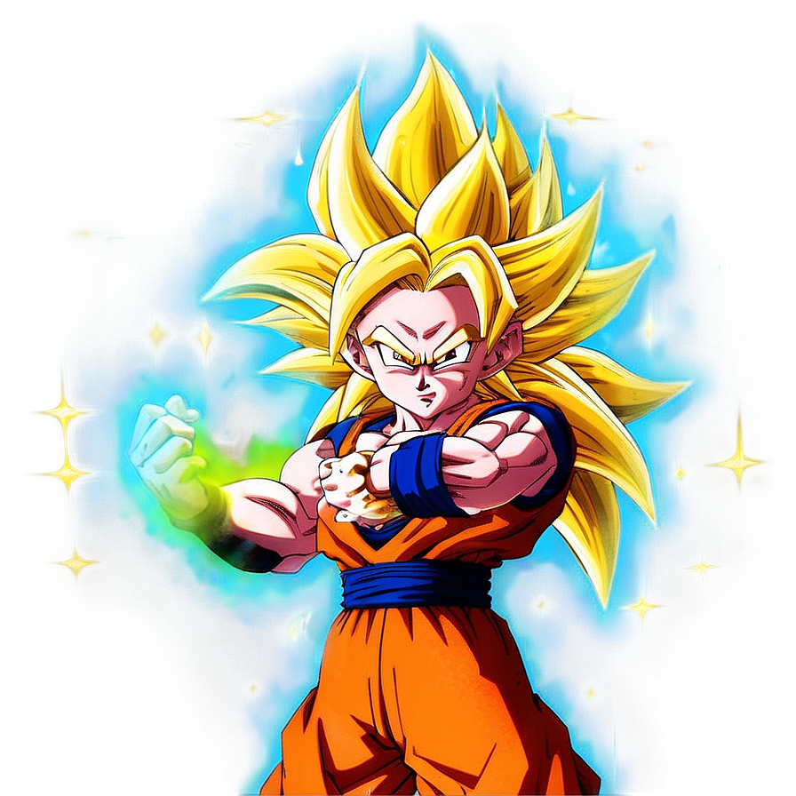 Goku Ssj3 With A Fierce Look Png 63 PNG Image