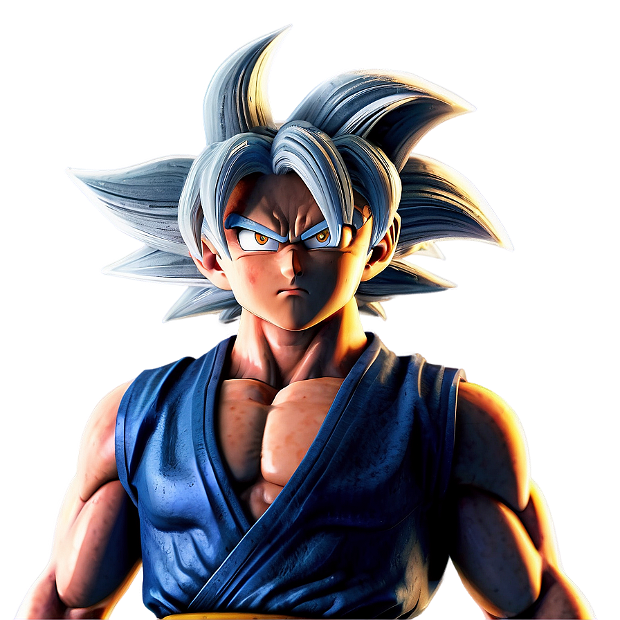 Goku Ultra Instinct Defensive Pose Png Aum27 PNG Image