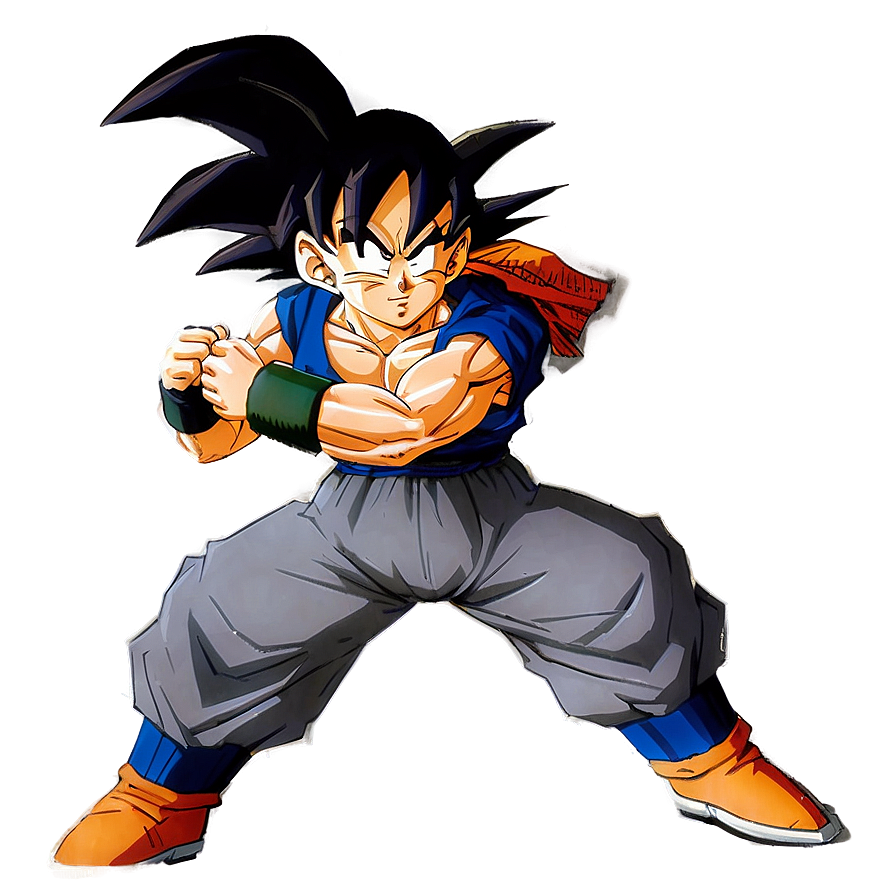 Goku Young Fighter Png Mnf PNG Image