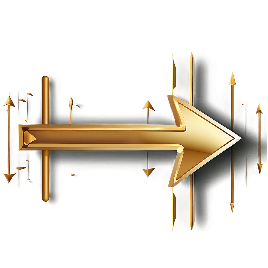 Gold Arrow Pointing Right Png Nwh PNG Image