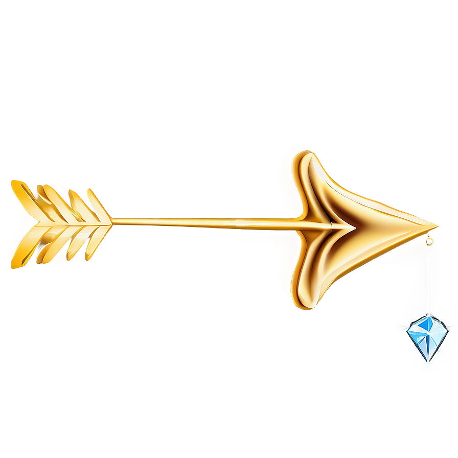 Gold Arrow With Diamonds Png Ije PNG Image