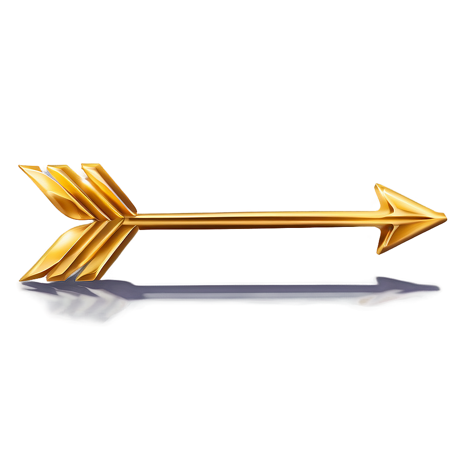 Gold Arrow With Shadow Effect Png 06212024 PNG Image