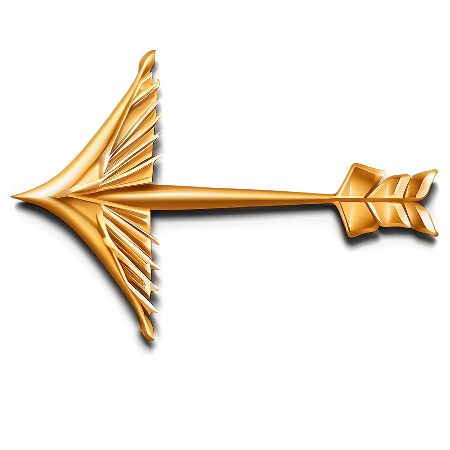 Gold Arrow With Sparkles Png 06212024 PNG Image