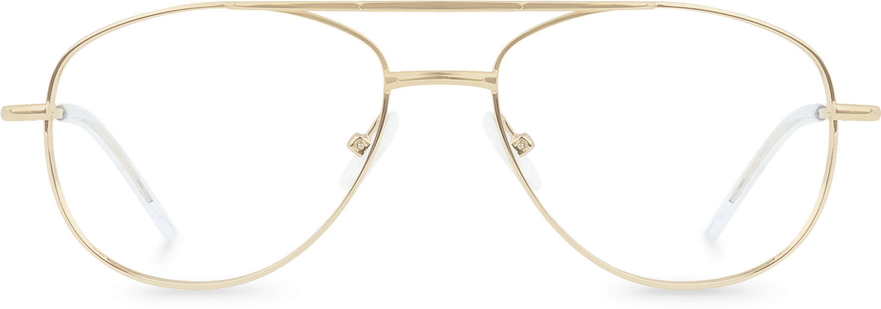 Gold Aviator Sunglasses Transparent Background PNG Image