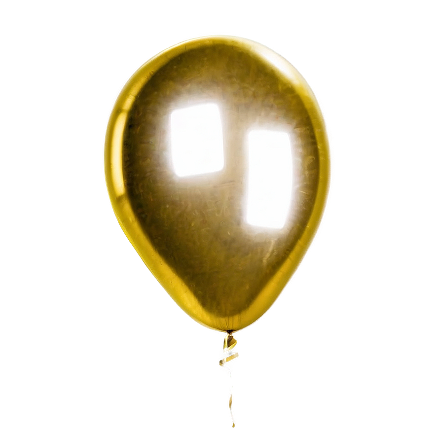 Gold Balloon On White Png Ycv54 PNG Image