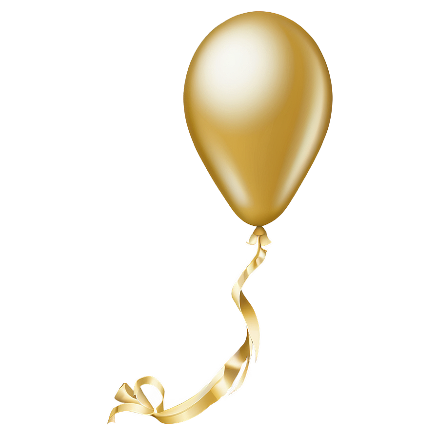 Gold Balloon Outline Png Klr PNG Image