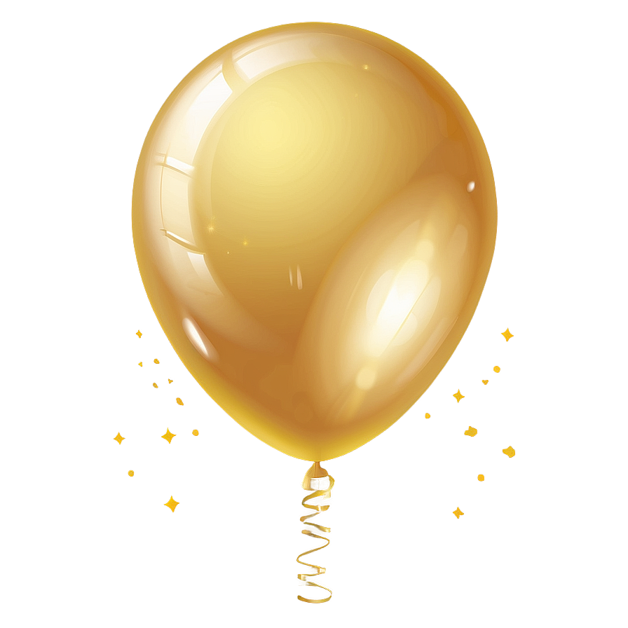 Gold Balloon Vector Png Kco50 PNG Image