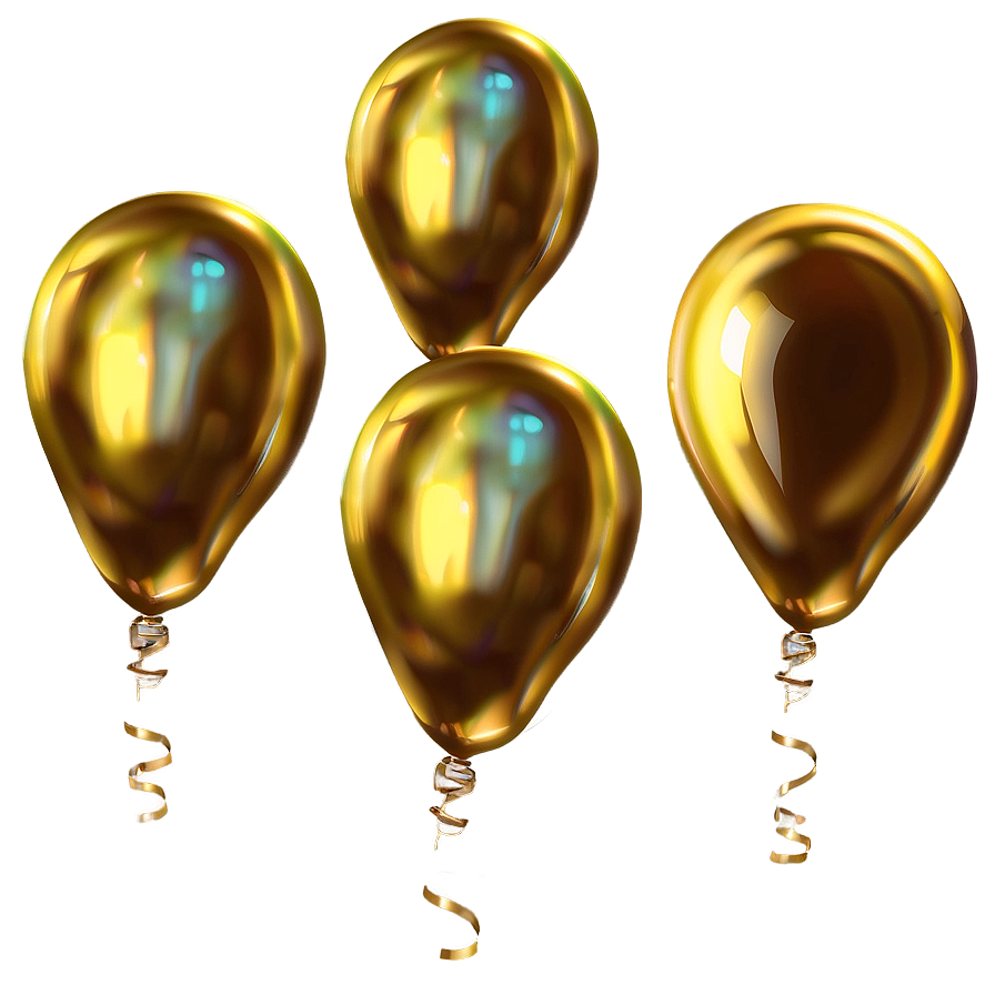 Gold Balloons Png Uij PNG Image