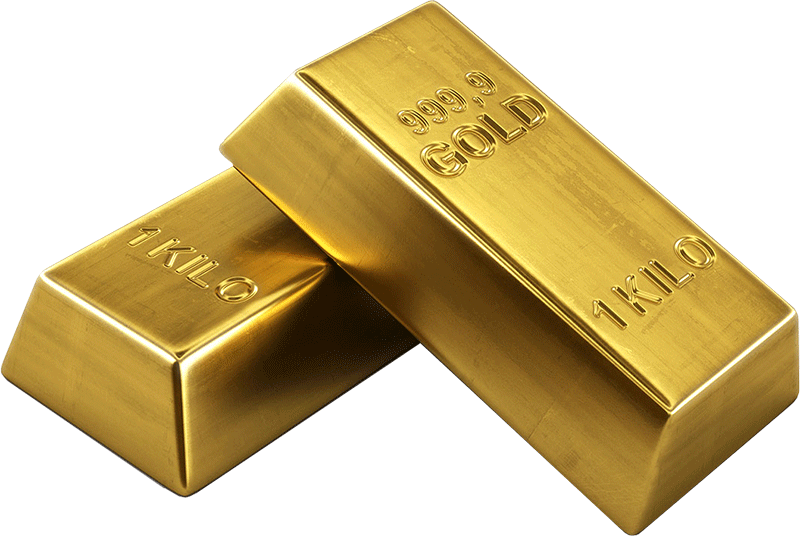 Gold Bars Transparent Background PNG Image