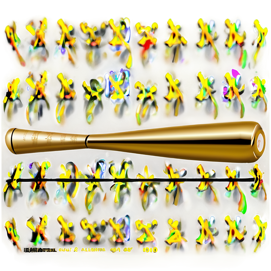 Gold Baseball Bat Png Xtm PNG Image