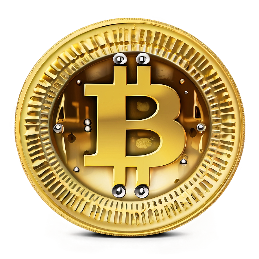 Gold Bitcoin Coin Png Hnq PNG Image