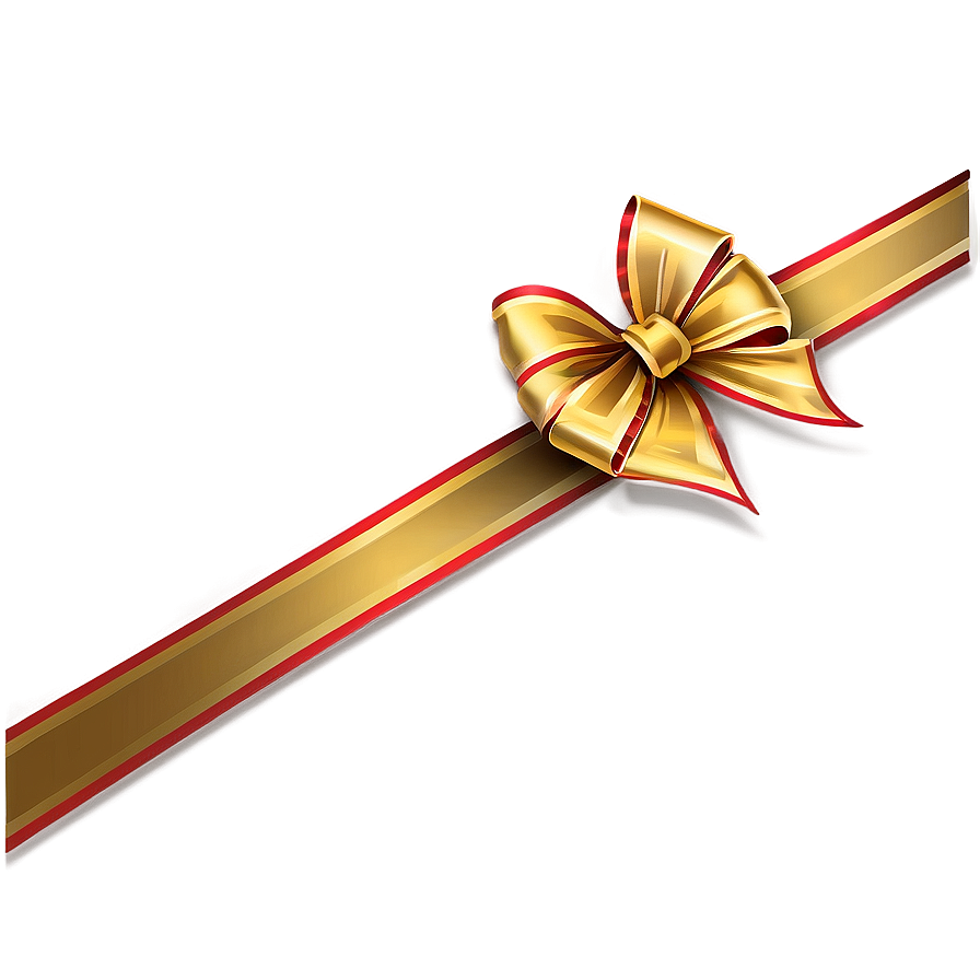 Gold Bow C PNG Image