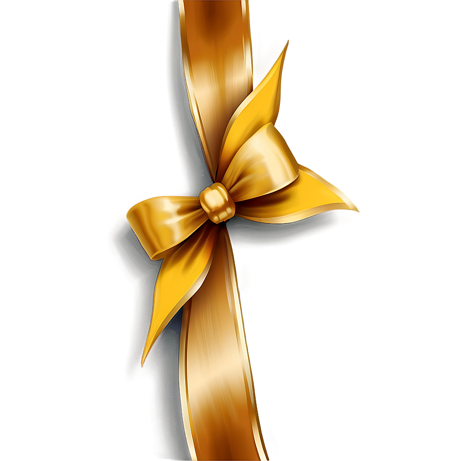 Gold Bow For Decoration Png Yhv87 PNG Image